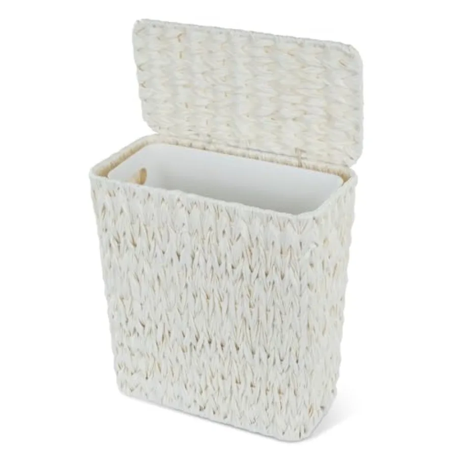 Wicker Trash Can with Lid and Liner, Boho Decotative Small Bathroom Trash Cans, Waterproof Slim Waste Basket for Bedroom, Home
Wicker Trash Can with Lid and Liner, Boho Decotative Small Bathroom Trash Cans, Waterproof Slim Waste Basket for Bedroom, Home