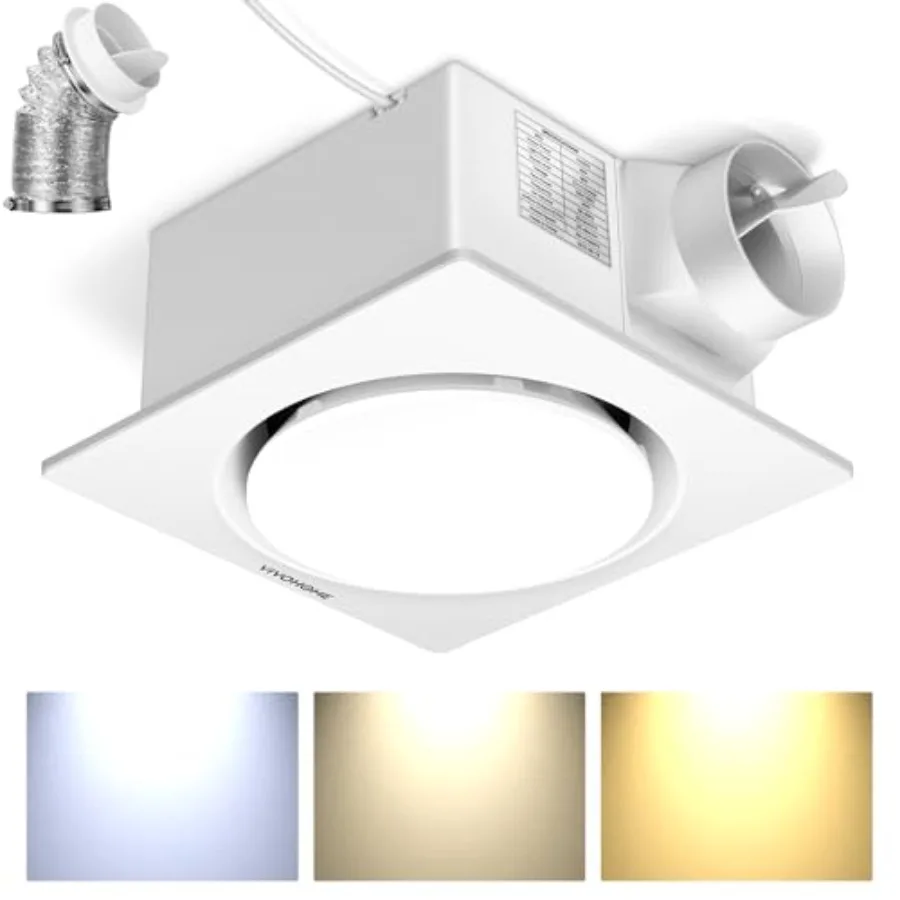 Bathroom exhaust fan with light and humidity sensor for retrofit ceiling mount; EC motor; 2700K/4000K/5700K color temperature;
Bathroom exhaust fan with light and humidity sensor for retrofit ceiling mount; EC motor; 2700K/4000K/5700K color temperature;