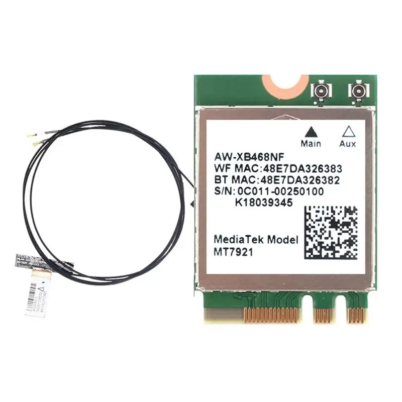 MT7921 WIFI6 2.4G Network Card With Built-In Antenna Desktop Computer Laptop Built-In Wireless-AEF7