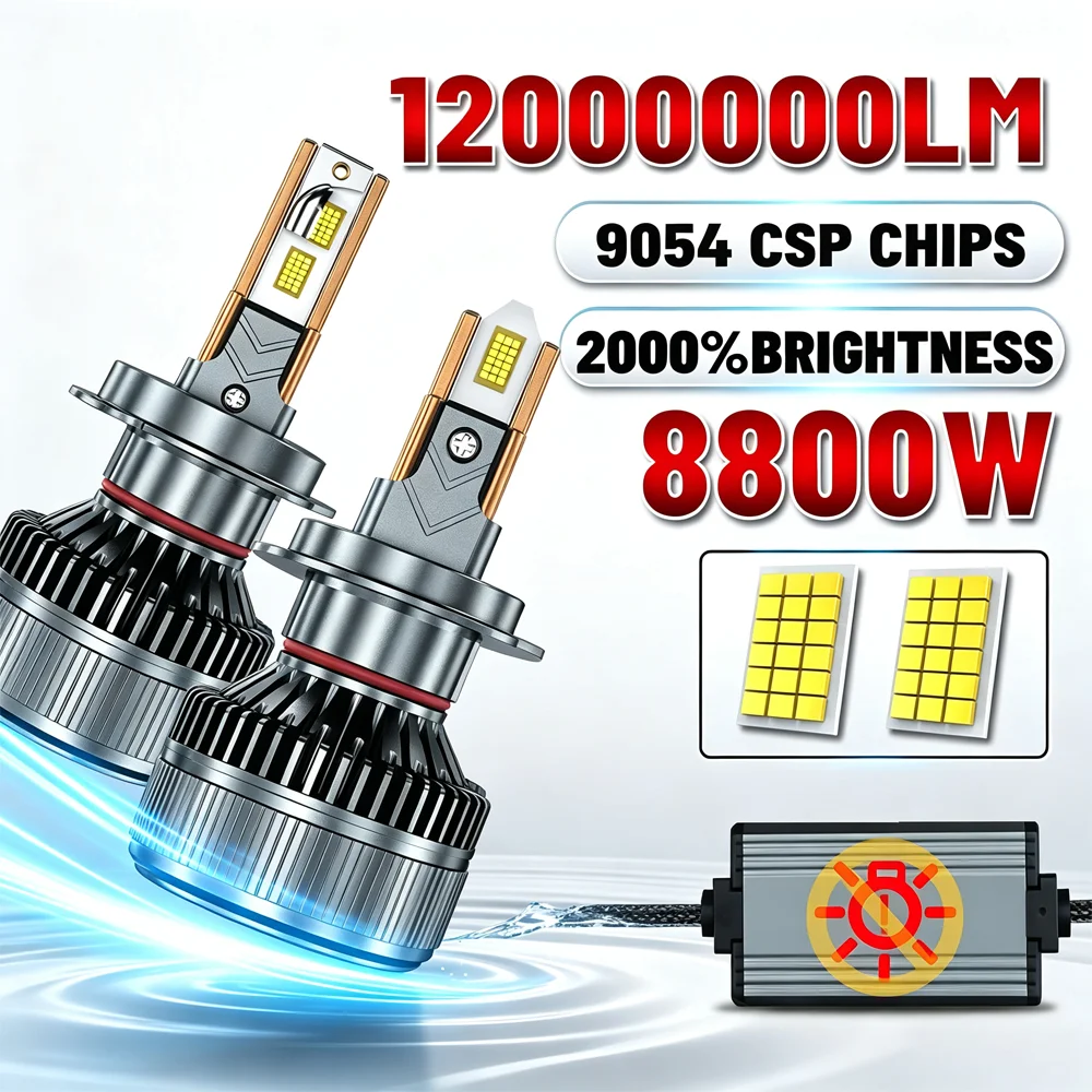 6 Copper Pipes 8800W H7 CANBUS LED Headlight Bulbs H4 9003 HB2 Hi/Lo H1 H8 H9 H11 9005 HB3 9006 HB4 6000K Car LED Lights 12V 24V
6 Copper Pipes 8800W H7 CANBUS LED Headlight Bulbs H4 9003 HB2 Hi/Lo H1 H8 H9 H11 9005 HB3 9006 HB4 6000K Car LED Lights 12V 24V