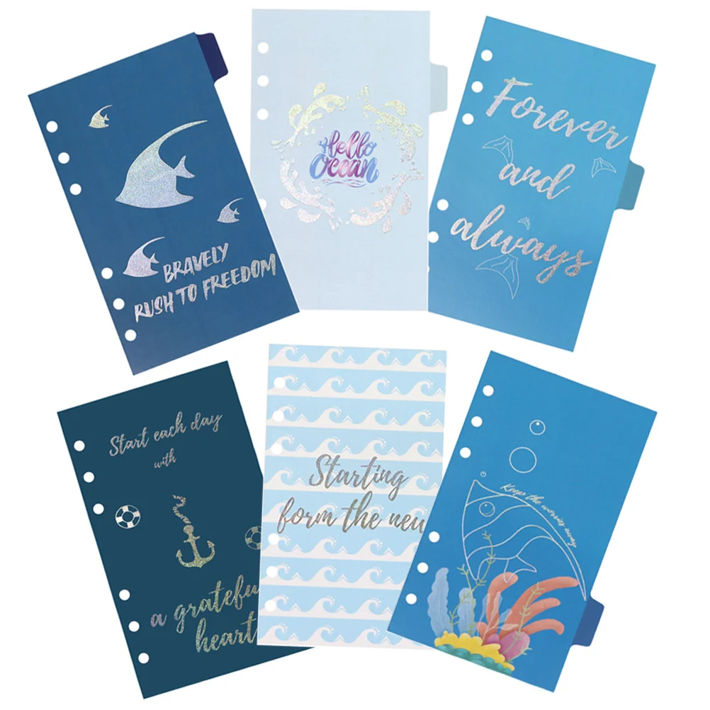 6 Pcs Separator Page Binder Clips Refill Paper Divider Major Organizer Notebook Index Cards Loose-Leaf File School
6 Pcs Separator Page Binder Clips Refill Paper Divider Major Organizer Notebook Index Cards Loose-Leaf File School