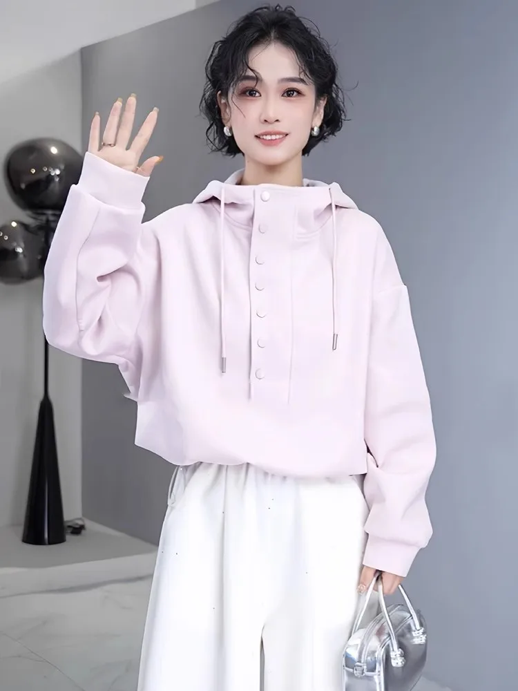 American Sle Hooded Single Button Sweatirt Women's Spring Autumn ort Faionable Small Size Top Quali Material
American Sle Hooded Single Button Sweatirt Women's Spring Autumn ort Faionable Small Size Top Quali Material