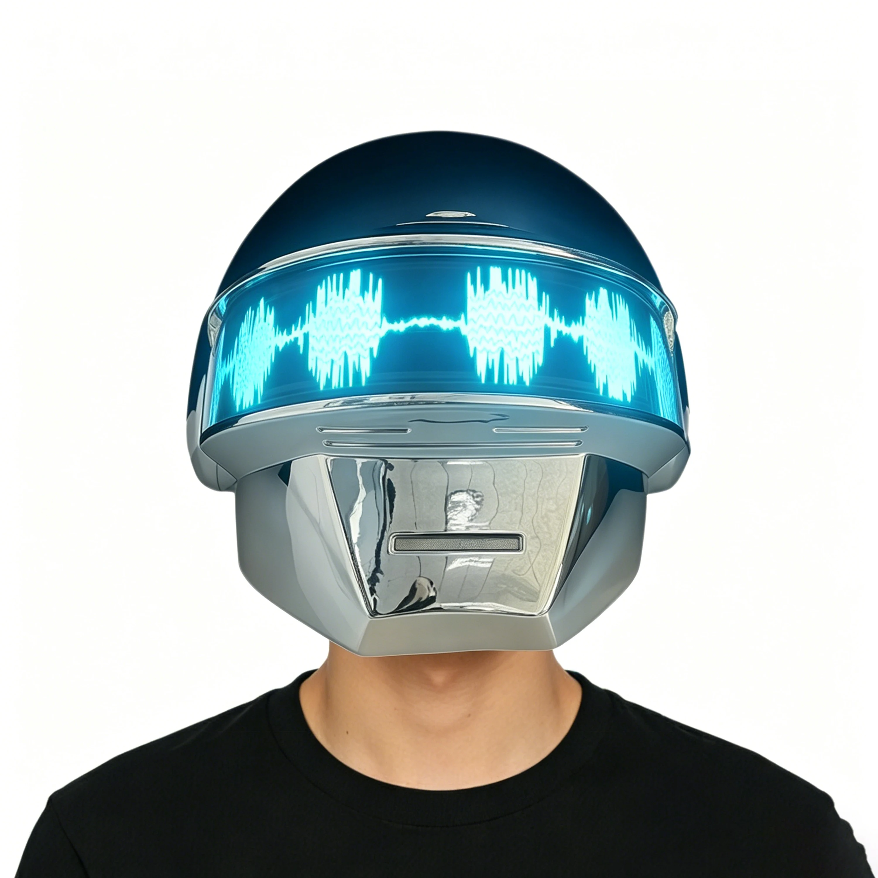 Daft Punk Helmet Silver Chrome Plated LED Light Up Cyberpunk Steampunk Cosplay Mask Glowing Wearable Adult Halloween Prop
Daft Punk Helmet Silver Chrome Plated LED Light Up Cyberpunk Steampunk Cosplay Mask Glowing Wearable Adult Halloween Prop