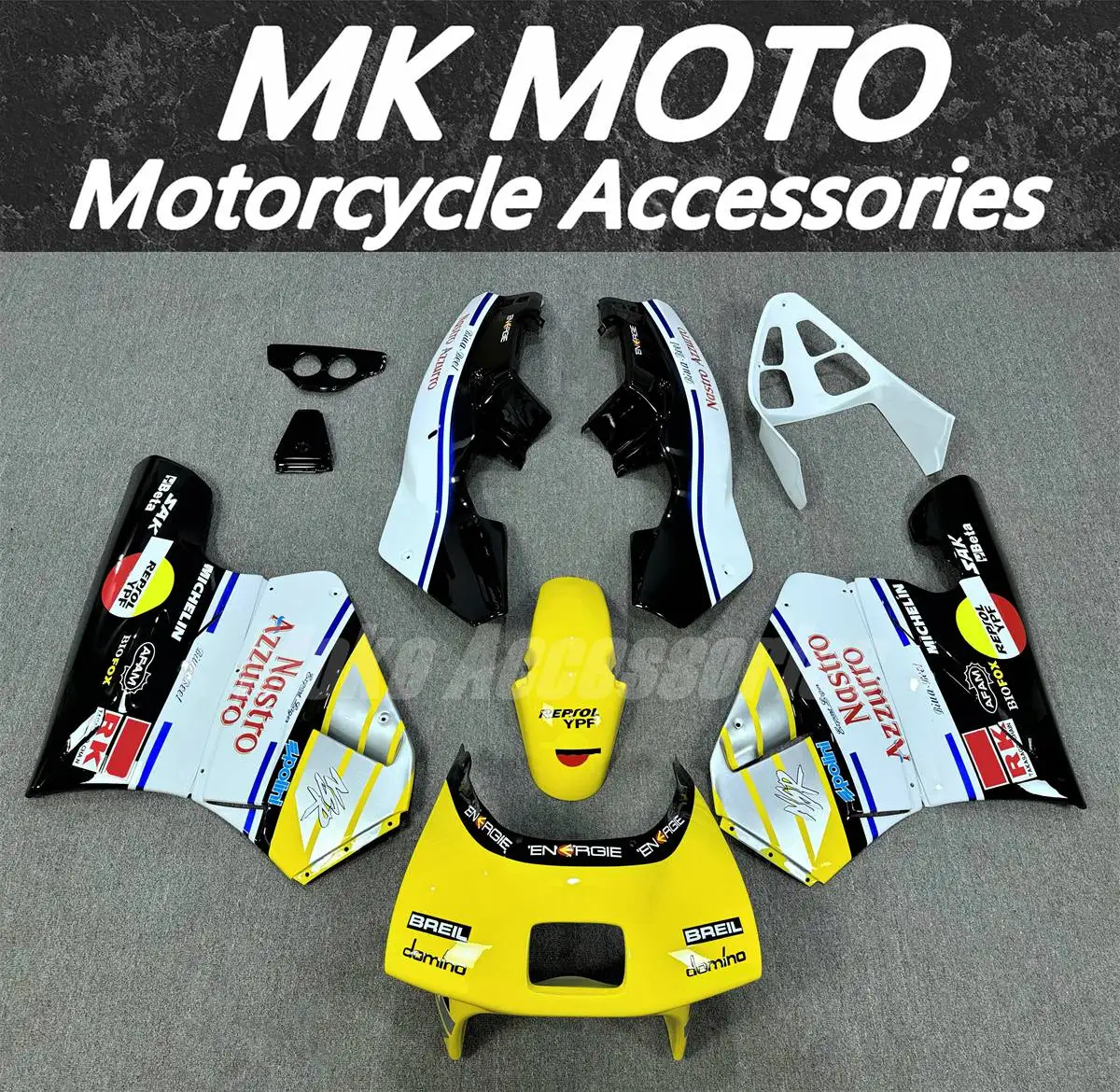 Moke moto Motorcycle Fairings Kit Fit For NSR MC18 1989 Bodywork Set High Quality Abs Handmade mould Yellow White Black 
Moke moto Motorcycle Fairings Kit Fit For NSR MC18 1989 Bodywork Set High Quality Abs Handmade mould Yellow White Black