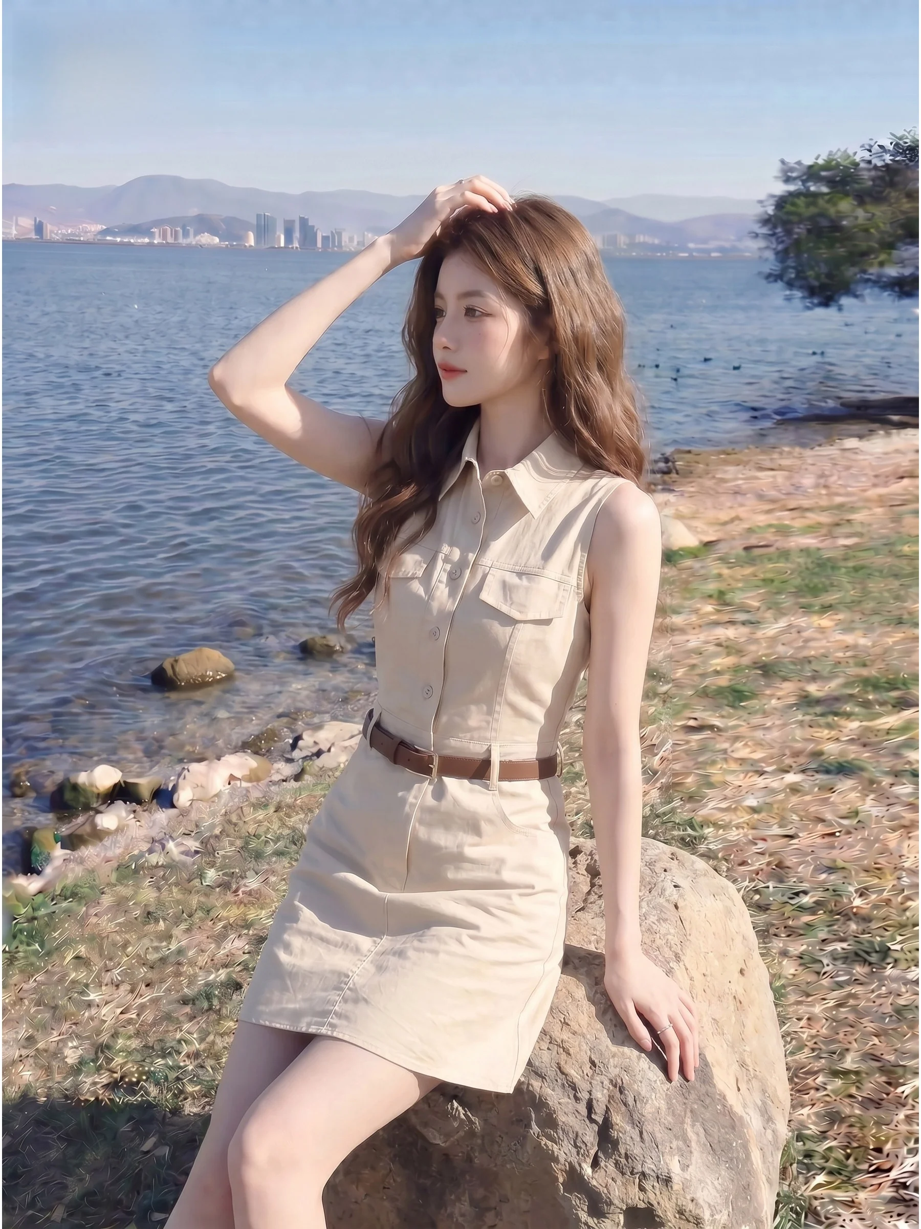 Cherry Blossom Colored Shirt Dress Women's 2026 New Summer Slimming Waist Design Commute Friendly Short Skirt Casual Style
Cherry Blossom Colored Shirt Dress Women's 2026 New Summer Slimming Waist Design Commute Friendly Short Skirt Casual Style