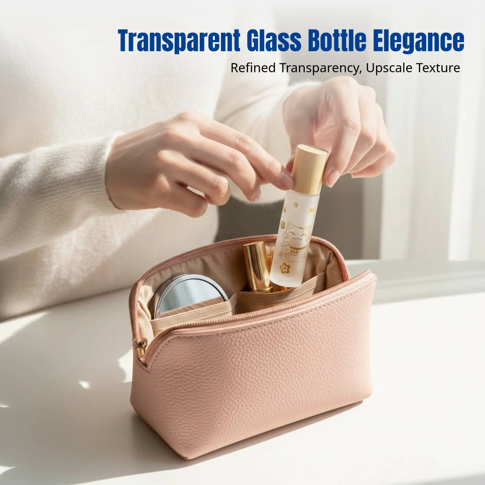Glass Dispenser Bottle, Transparent Cat Pattern, Essential Oil Perfume Refillable, Multiple Cap Options
Glass Dispenser Bottle, Transparent Cat Pattern, Essential Oil Perfume Refillable, Multiple Cap Options