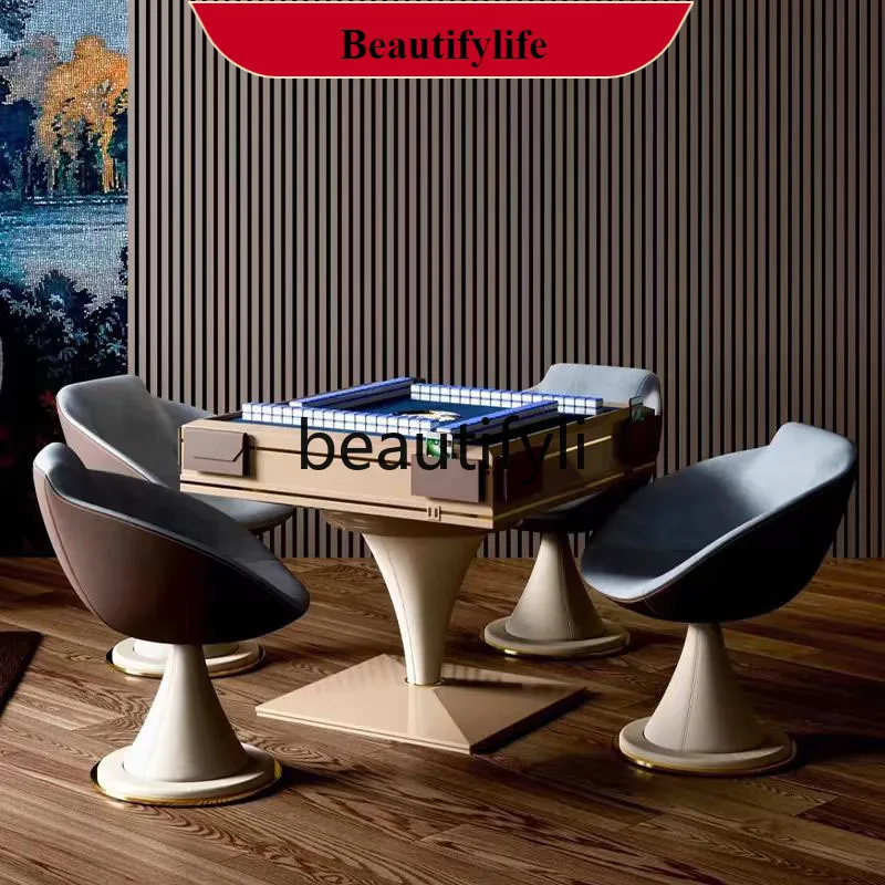 E132 Fully automatic Italian smart mahjong machine light luxury high-end villa chess and card room home silent mahjong table
E132 Fully automatic Italian smart mahjong machine light luxury high-end villa chess and card room home silent mahjong table