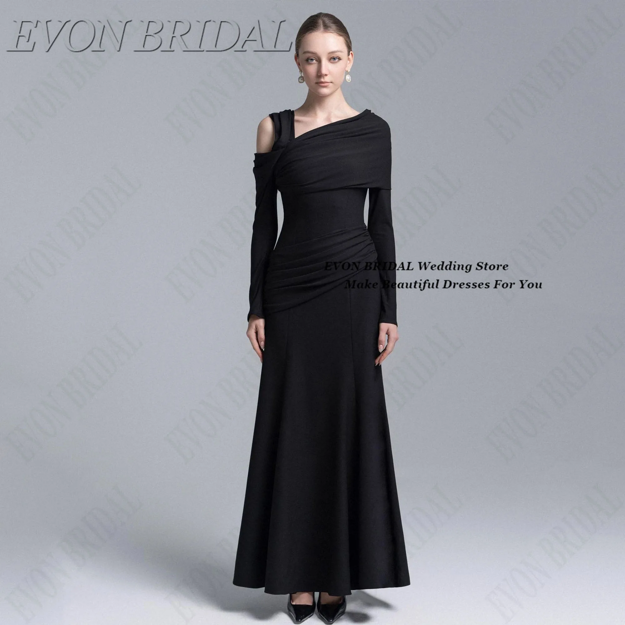 Elegant Customized Evening Dress Diagonal Collar Long Sleeves Party Dresses Fashion Women's Mermaid Robes De Soirée EVON BRIDAL
Elegant Customized Evening Dress Diagonal Collar Long Sleeves Party Dresses Fashion Women's Mermaid Robes De Soirée EVON BRIDAL