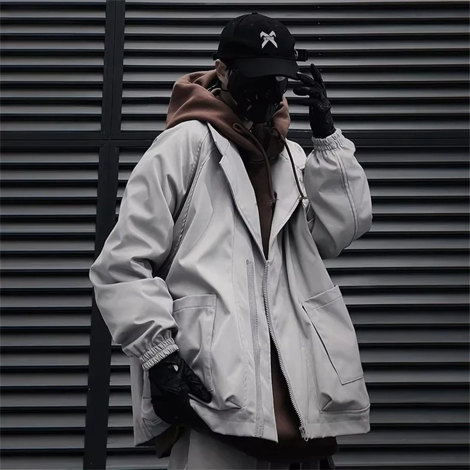 2025 Spring Functional Suit Jackets Men Techwear Casual Lapel Collar Coats Men Oversized Streetwear Zip Up Jackets Mens Clothing
2025 Spring Functional Suit Jackets Men Techwear Casual Lapel Collar Coats Men Oversized Streetwear Zip Up Jackets Mens Clothing