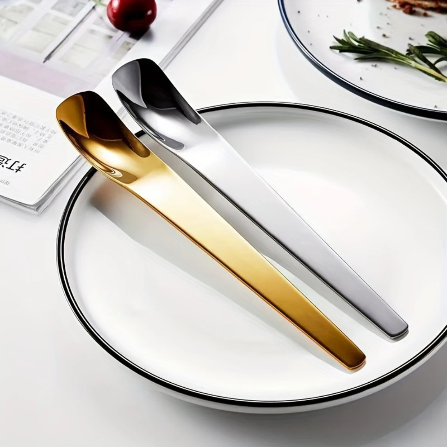 Stainless Steel Dessert Spoons - Square Head Cake Spoon, Flat Head Ice Cream Scoop, Food Grade Gelato Spoon, Stirring Spoon Set
Stainless Steel Dessert Spoons - Square Head Cake Spoon, Flat Head Ice Cream Scoop, Food Grade Gelato Spoon, Stirring Spoon Set