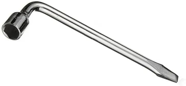 19mm L-Type Hexagon Slotted End Socket Wrench for Car Spare Tire & Jack
19mm L-Type Hexagon Slotted End Socket Wrench for Car Spare Tire & Jack