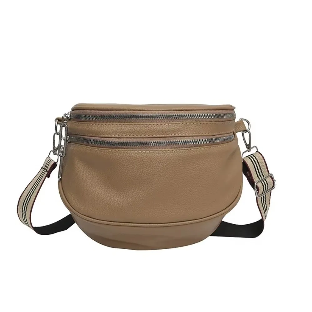 Trendy Elegant Wide Strap Crossbody Bag Solid Colour PU Leather Fanny Packs Shoulder Bag Double Zippers Design Women Waist Bag
Trendy Elegant Wide Strap Crossbody Bag Solid Colour PU Leather Fanny Packs Shoulder Bag Double Zippers Design Women Waist Bag