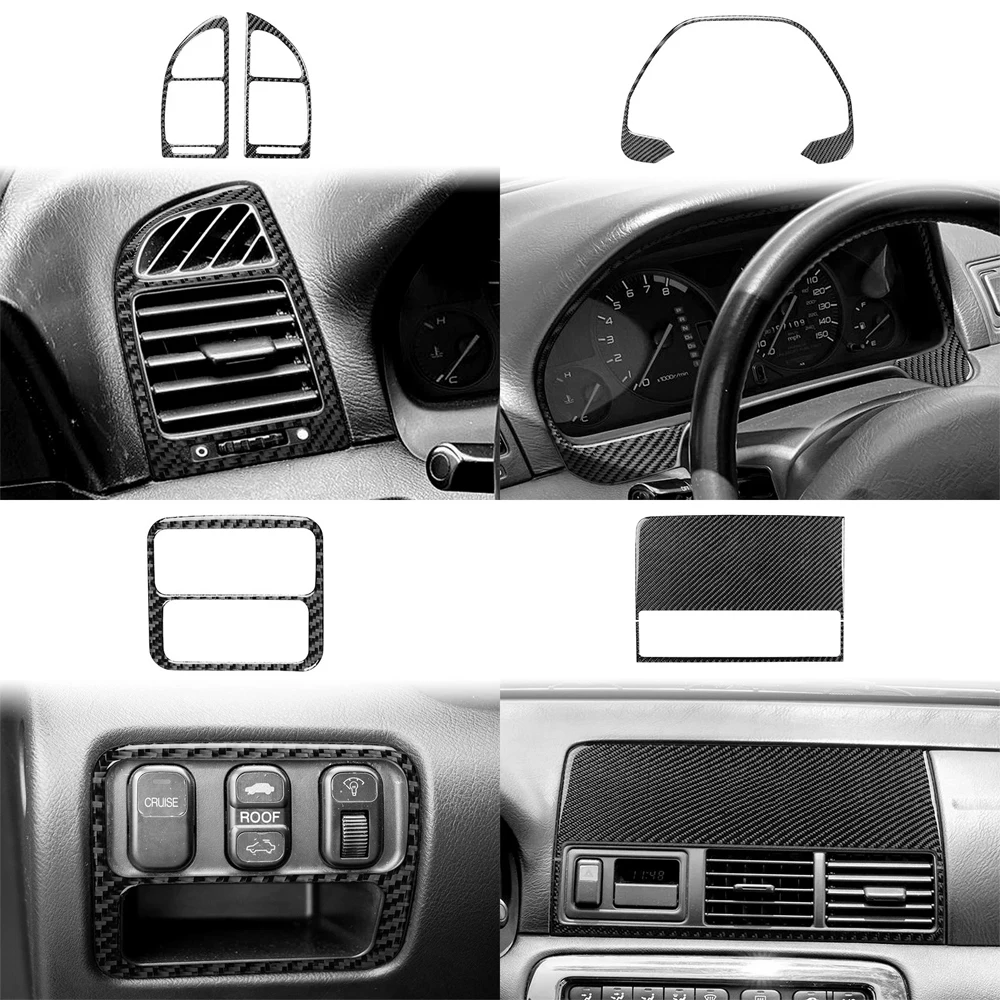 6Pcs Real Carbon Fiber Full Interior Dash Speedometer Air Vent Trim Kits For Honda Prelude 1997 1998 1999 2000 2001
6Pcs Real Carbon Fiber Full Interior Dash Speedometer Air Vent Trim Kits For Honda Prelude 1997 1998 1999 2000 2001