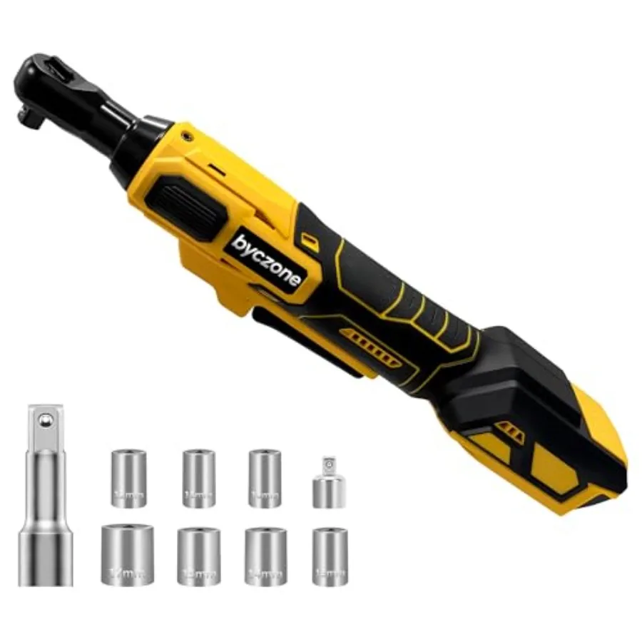 3/8" Cordless Ratchet Wrench for Dewalt 20V Battery Without Battery 45ft-lbs(61N.m) Electric Power Ratchet with Variable Speed
3/8" Cordless Ratchet Wrench for Dewalt 20V Battery Without Battery 45ft-lbs(61N.m) Electric Power Ratchet with Variable Speed