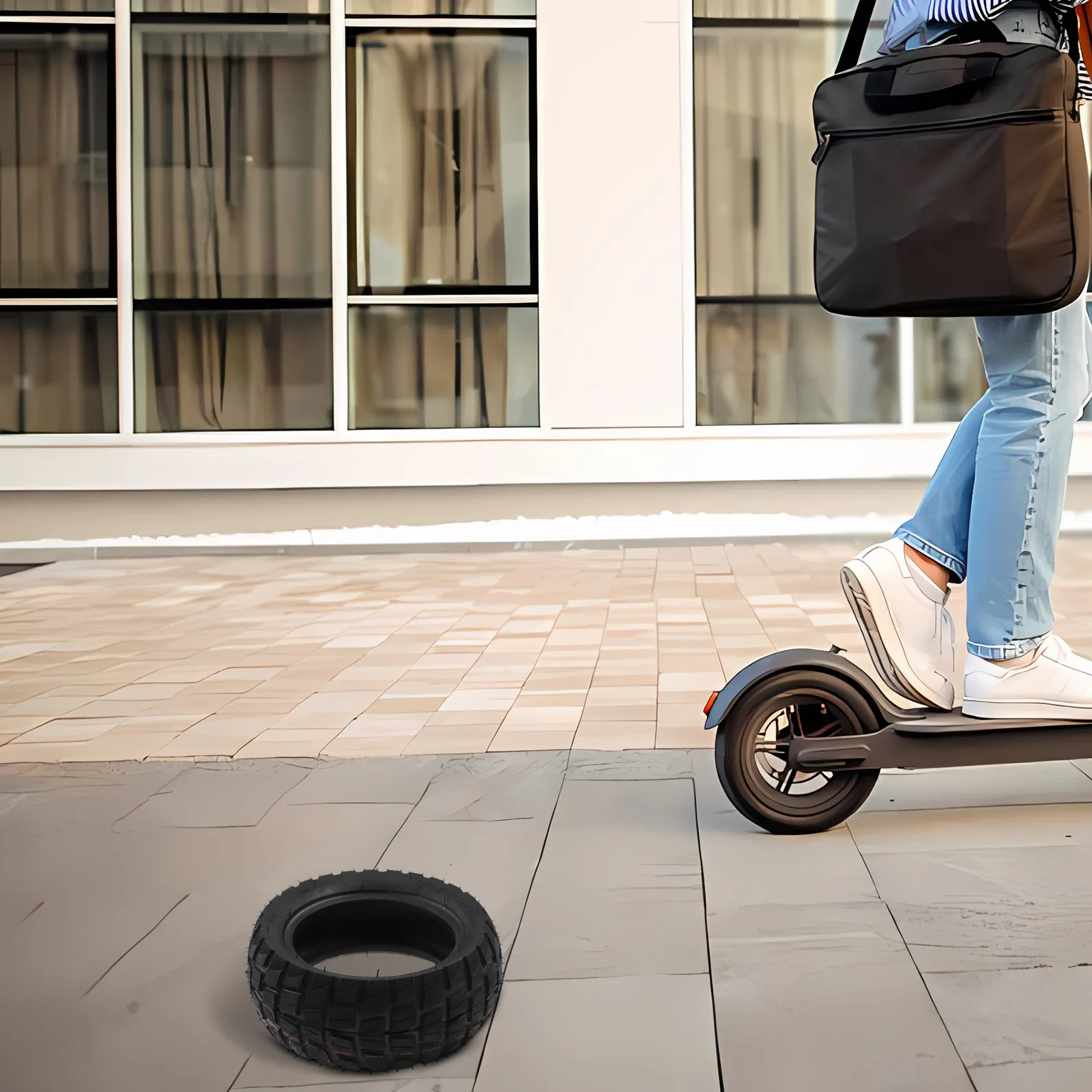 10 Inch Electric Scooter Tubeless Tyre 90/55-6 Thickened Off-Road Tire Replacement Rubber Tires Electric Scooter Accessories
10 Inch Electric Scooter Tubeless Tyre 90/55-6 Thickened Off-Road Tire Replacement Rubber Tires Electric Scooter Accessories