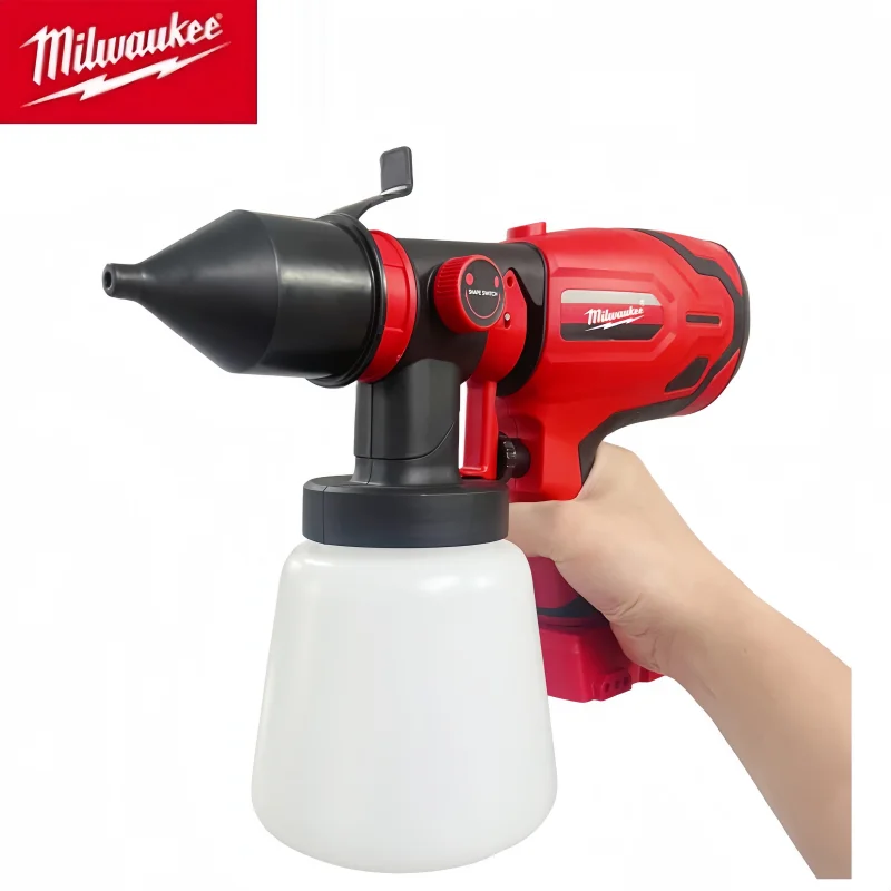 800ML Milwaukee 18V Battery Cordless Electric Spray Gun High Power Paint Sprayer Portable Auto Furniture Steel Coating Airbrush
800ML Milwaukee 18V Battery Cordless Electric Spray Gun High Power Paint Sprayer Portable Auto Furniture Steel Coating Airbrush