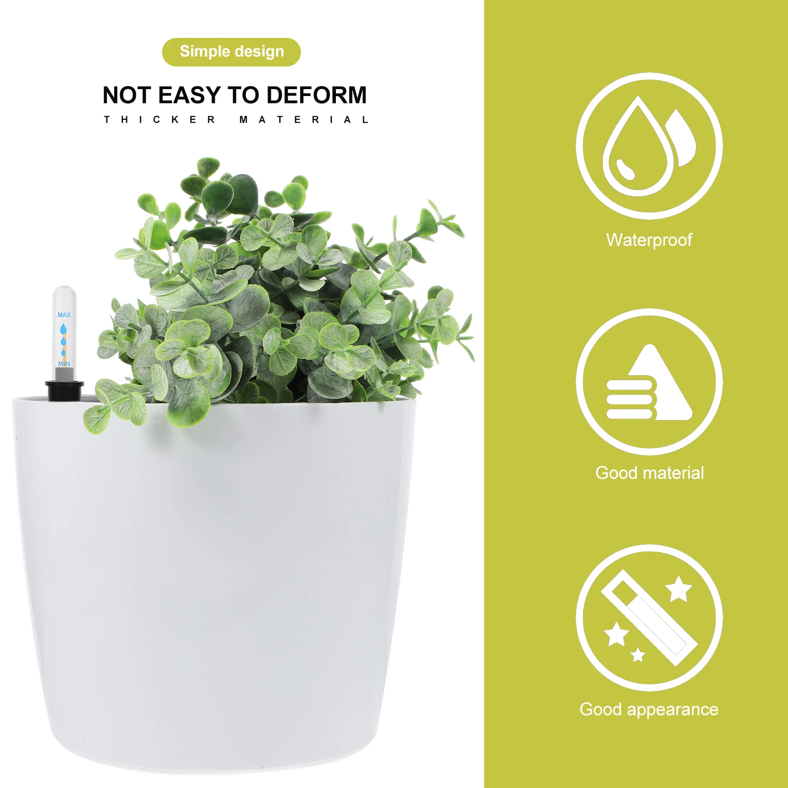 Automatic Self Watering Planter Indoor Flowerpot Plastic Pots for House Plants Herb Lightweight Gardening Projects Seedlings
Automatic Self Watering Planter Indoor Flowerpot Plastic Pots for House Plants Herb Lightweight Gardening Projects Seedlings