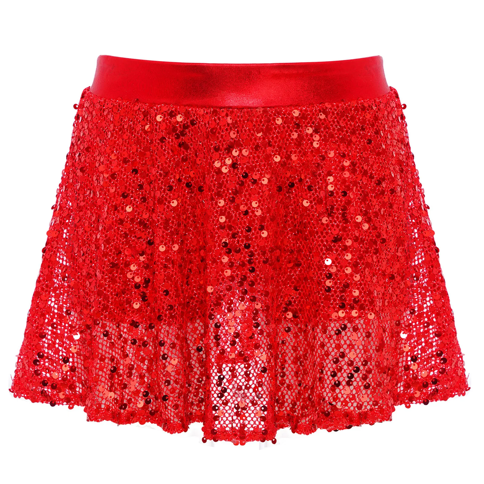 Kids Girls Jazz Dance Skirt Sparkling Sequins Skirt with Built-in Elastic Waistband Metallic Shorts for Stage Dance Performance
Kids Girls Jazz Dance Skirt Sparkling Sequins Skirt with Built-in Elastic Waistband Metallic Shorts for Stage Dance Performance