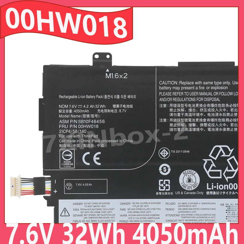 00HW016 00HW018 7.6V 32WH Laptop Battery for Lenovo Thinkpad 10 20E3 20E4 SB10F46454
00HW016 00HW018 7.6V 32WH Laptop Battery for Lenovo Thinkpad 10 20E3 20E4 SB10F46454