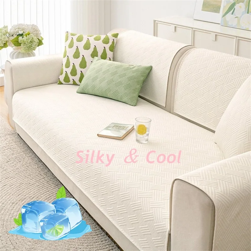 Summer Ice Silk Sofa Cover for Living Room Non-slip Cooling Feel Couch Cushion Breathable Creamy Wind Sofa Mat Towel 쇼파패드 Decor
Summer Ice Silk Sofa Cover for Living Room Non-slip Cooling Feel Couch Cushion Breathable Creamy Wind Sofa Mat Towel 쇼파패드 Decor