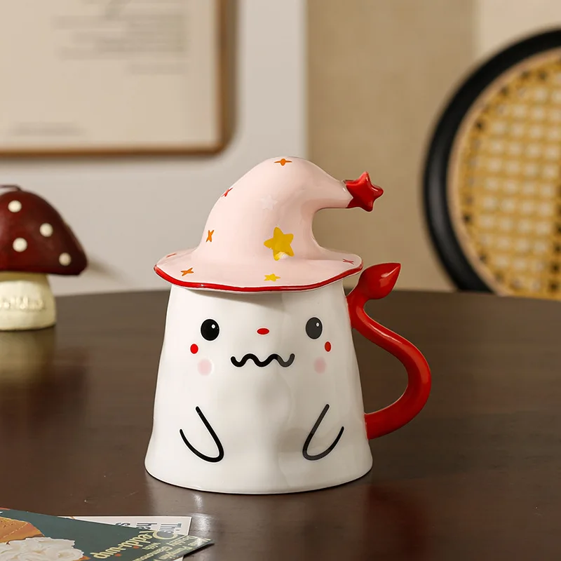 Strange Ghost Mug Birthday Gift with Lid Ceramic Graduation Companion Handheld Water Cup
Strange Ghost Mug Birthday Gift with Lid Ceramic Graduation Companion Handheld Water Cup