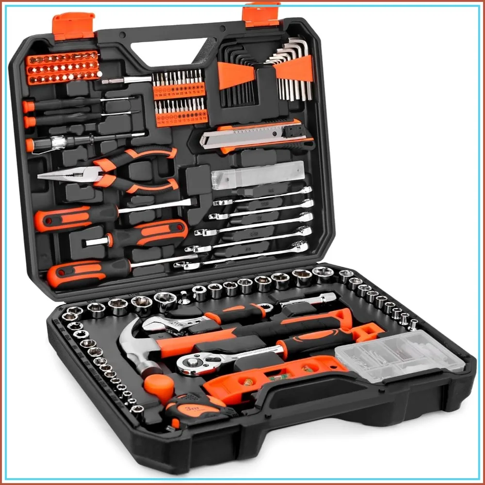 248-Piece Tool Set - General Household Hand Tool Kit with Plastic Toolbox Storage Case for Home Repair, DIY Projects
248-Piece Tool Set - General Household Hand Tool Kit with Plastic Toolbox Storage Case for Home Repair, DIY Projects