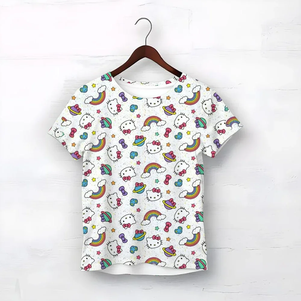 Hello Kitty Cute Cartoon Animal Printed Girls T Shirt Summer Birthday Party Kids Boys Short Sleeve T-shirts Children's Clothing
Hello Kitty Cute Cartoon Animal Printed Girls T Shirt Summer Birthday Party Kids Boys Short Sleeve T-shirts Children's Clothing
