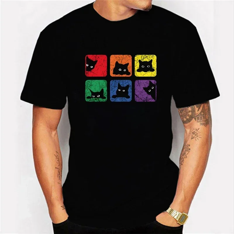 Футболки с короткими рукавами Мужская футболка Pride Cat Lover Футболка Топы Футболка с графическим рисунком Harajuku Уличная одежда Модные трендовые мужские брендовые рубашки
Футболки с короткими рукавами Мужская футболка Pride Cat Lover Футболка Топы Футболка с графическим рисунком Harajuku Уличная одежда Модные трендовые мужские брендовые рубашки