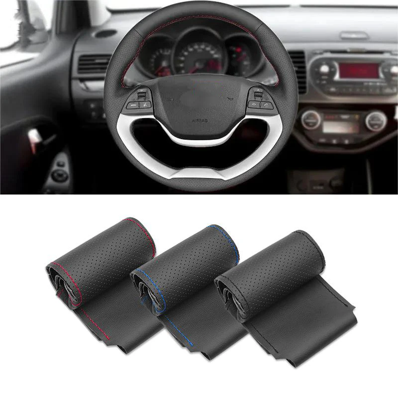 Hand Stitched Perforated Leather Wheel Cover for Kia Morning 2011-2016 Picanto 2012-2015 Non-Slip Car Parts
Hand Stitched Perforated Leather Wheel Cover for Kia Morning 2011-2016 Picanto 2012-2015 Non-Slip Car Parts