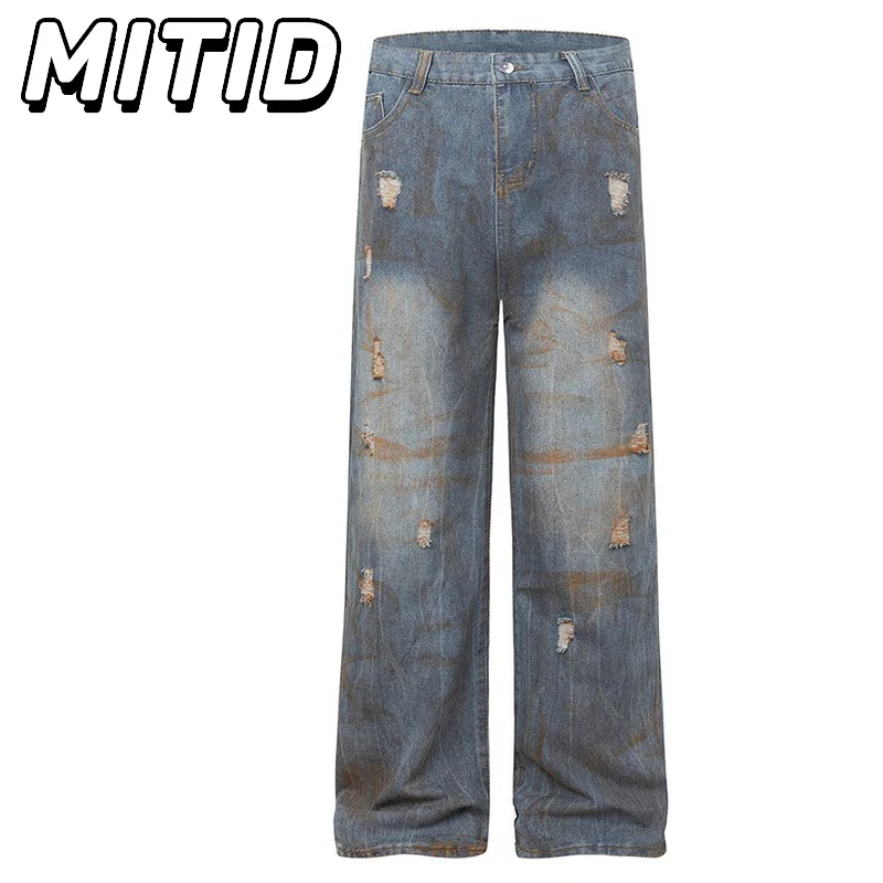 High Street Ретро Проблемные потертые джинсовые брюки Мужские модные рваные джинсы Мужские джинсовые брюки полной длины Мужчины и женщины
High Street Ретро Проблемные потертые джинсовые брюки Мужские модные рваные джинсы Мужские джинсовые брюки полной длины Мужчины и женщины