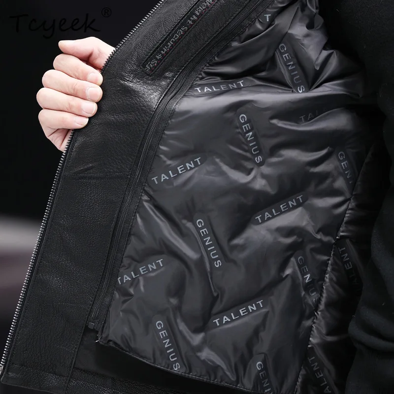 Tcyeek Real Leather Jacket Men Clothing Down Liner Detachable Autumn Winter Mens Coats 2026 Natural Goatskin Coat Бомбер Кожаный
Tcyeek Real Leather Jacket Men Clothing Down Liner Detachable Autumn Winter Mens Coats 2026 Natural Goatskin Coat Бомбер Кожаный