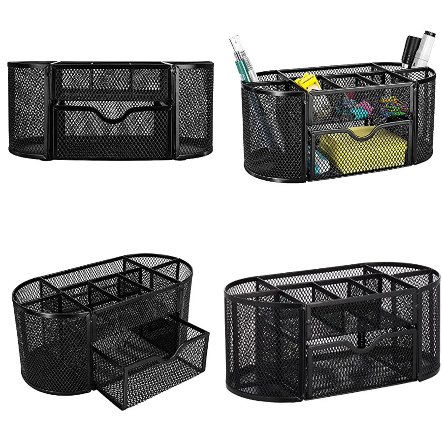 Mesh with, Pullout Drawer and Office Caddy Storage, 9.25" x 4.53" x 3.94", Black
Mesh with, Pullout Drawer and Office Caddy Storage, 9.25" x 4.53" x 3.94", Black