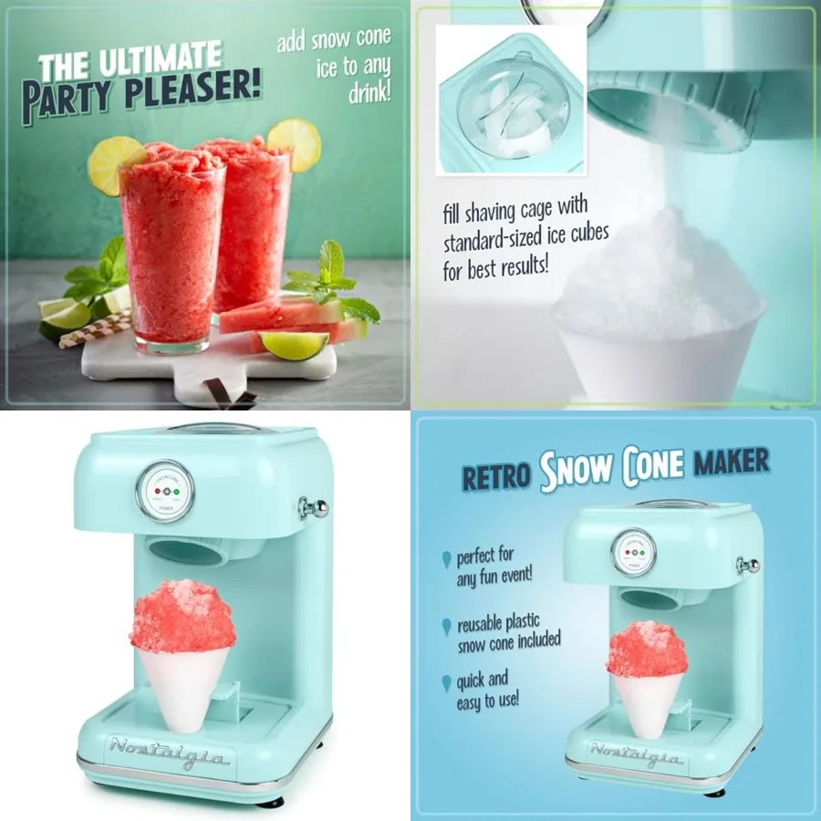 Snow Cone Shaved Ice Machine - Table-Top Slushie Machine - Includes 1 Reusable Plastic Cup
Snow Cone Shaved Ice Machine - Table-Top Slushie Machine - Includes 1 Reusable Plastic Cup