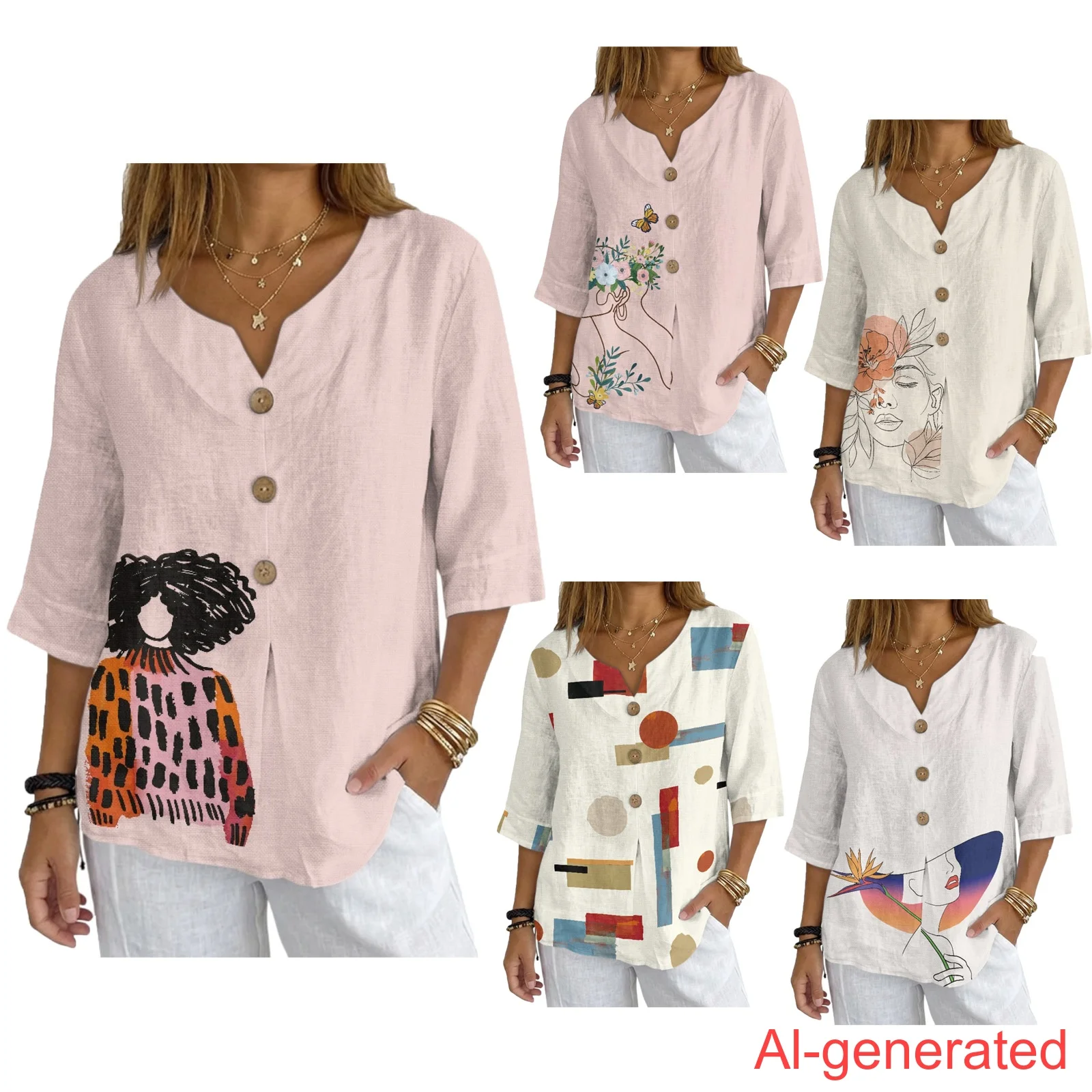 INSTANTARTS Women'S Linen Short-Sleeved Shirt Lightweight Breathable Summer Tops Relaxed Fashion Design Fit Beach Commuting
INSTANTARTS Women'S Linen Short-Sleeved Shirt Lightweight Breathable Summer Tops Relaxed Fashion Design Fit Beach Commuting