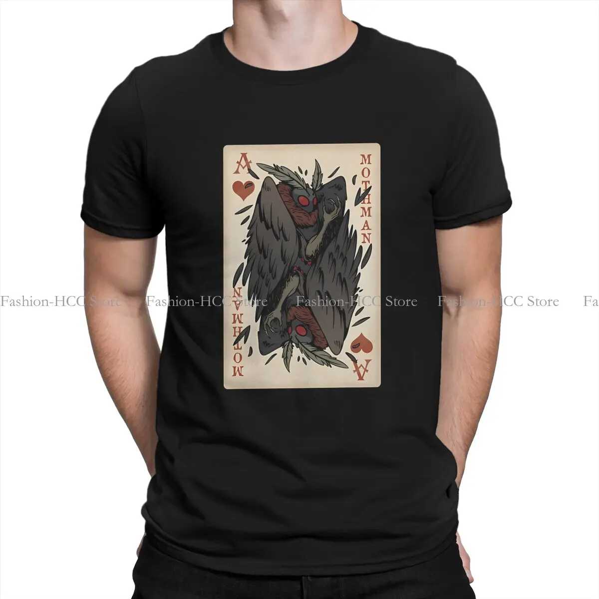 Футболка Mothman с игральными картами, Повседневная футболка из полиэстера, креативная уличная одежда для мужчин
Футболка Mothman с игральными картами, Повседневная футболка из полиэстера, креативная уличная одежда для мужчин