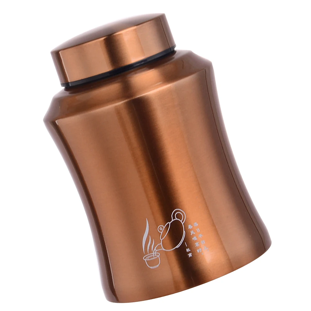 Tea Storage Canister Small Golden Thickened Stainless Steel Airtight Container for Loose Leaf Tea Coffee Candy Grain
Tea Storage Canister Small Golden Thickened Stainless Steel Airtight Container for Loose Leaf Tea Coffee Candy Grain