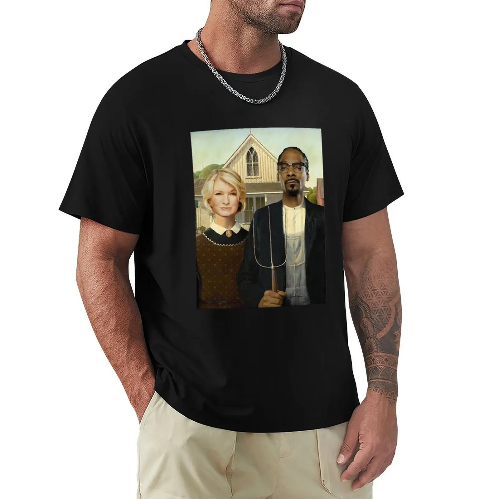 Snoop Martha American Gothic T-Shirt Independence Day Short Sleeve T-Shirt
Snoop Martha American Gothic T-Shirt Independence Day Short Sleeve T-Shirt