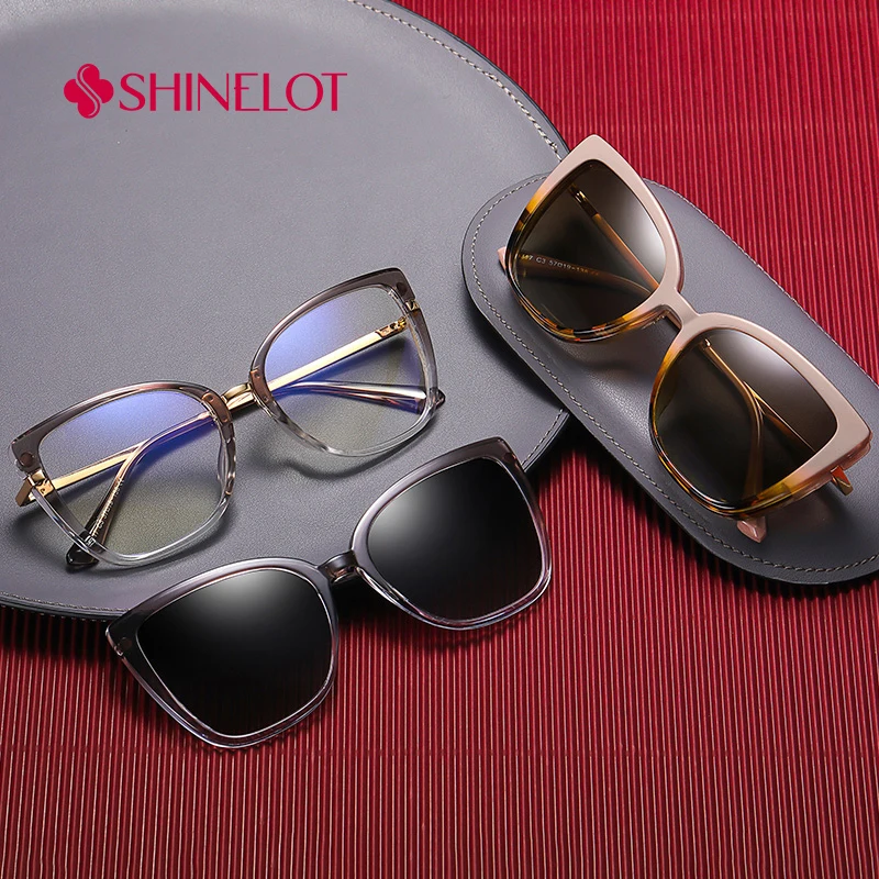 95317 Women Dual Purpose Magnetic Cat Eye Clip on Sunglasses Polarization UV400 Optical Sun Glasses Female Shades Sand Glasses
95317 Women Dual Purpose Magnetic Cat Eye Clip on Sunglasses Polarization UV400 Optical Sun Glasses Female Shades Sand Glasses