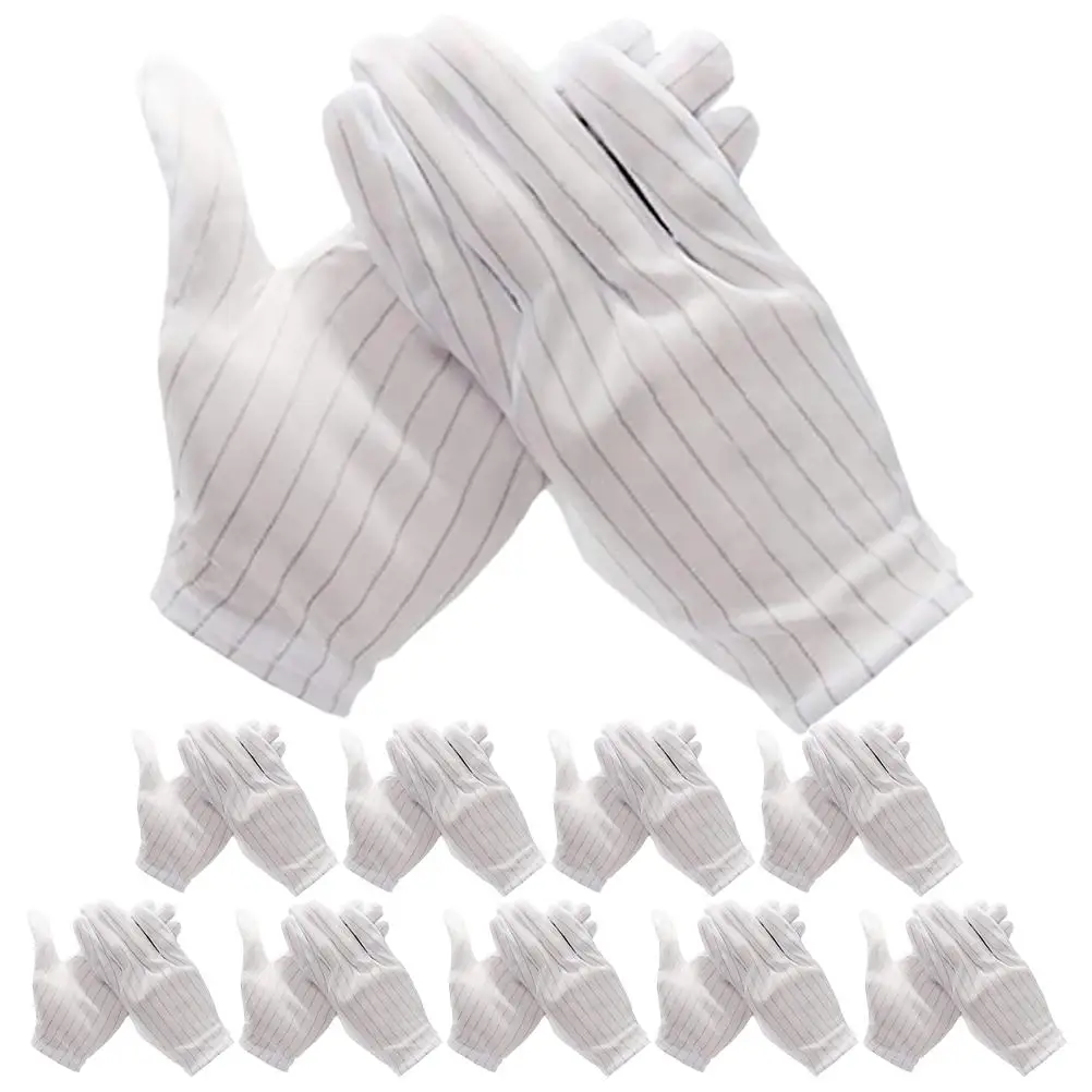 10 Pairs Anti Static Gloves Conductive Fiber Thin Protective Striped Dust Free Safety Work Gloves
10 Pairs Anti Static Gloves Conductive Fiber Thin Protective Striped Dust Free Safety Work Gloves