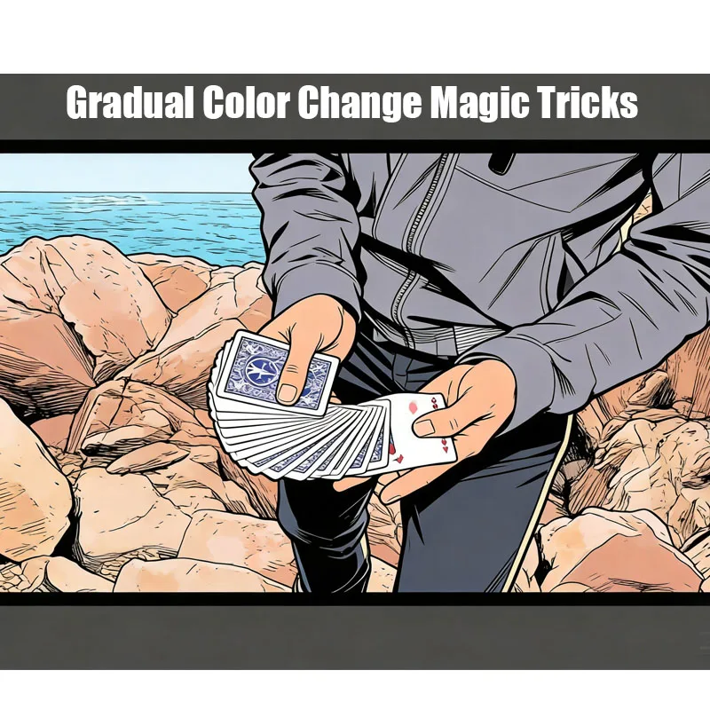 Gradual Color Change Magic Tricks Visual Card Back Color Change Blue to Red Magia Close-up Street Illusions Gimmicks Mentalism
Gradual Color Change Magic Tricks Visual Card Back Color Change Blue to Red Magia Close-up Street Illusions Gimmicks Mentalism