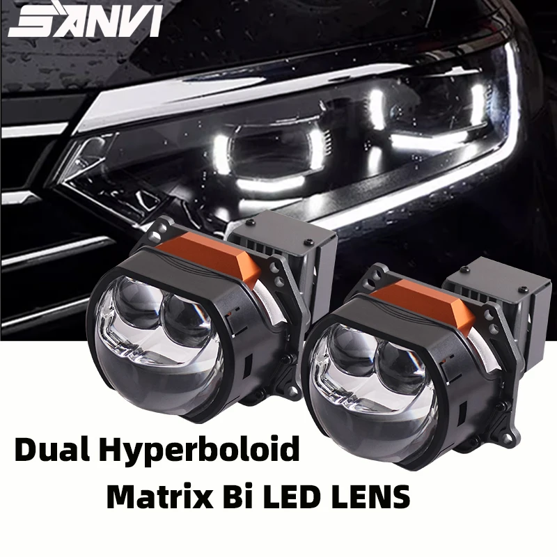 SANVI 3.0'' Matrix Hyperboloid Bi LED Lens Auto Driving Light for Square Car Lamp Upgrade 130W 47000Lux Car Light Accessories
SANVI 3.0'' Matrix Hyperboloid Bi LED Lens Auto Driving Light for Square Car Lamp Upgrade 130W 47000Lux Car Light Accessories