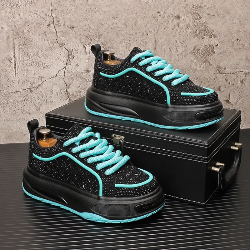 2025 new thick-soled board shoes, Korean version diamond-encrusted fashionable and trendy casual sports shoes b11
2025 new thick-soled board shoes, Korean version diamond-encrusted fashionable and trendy casual sports shoes b11