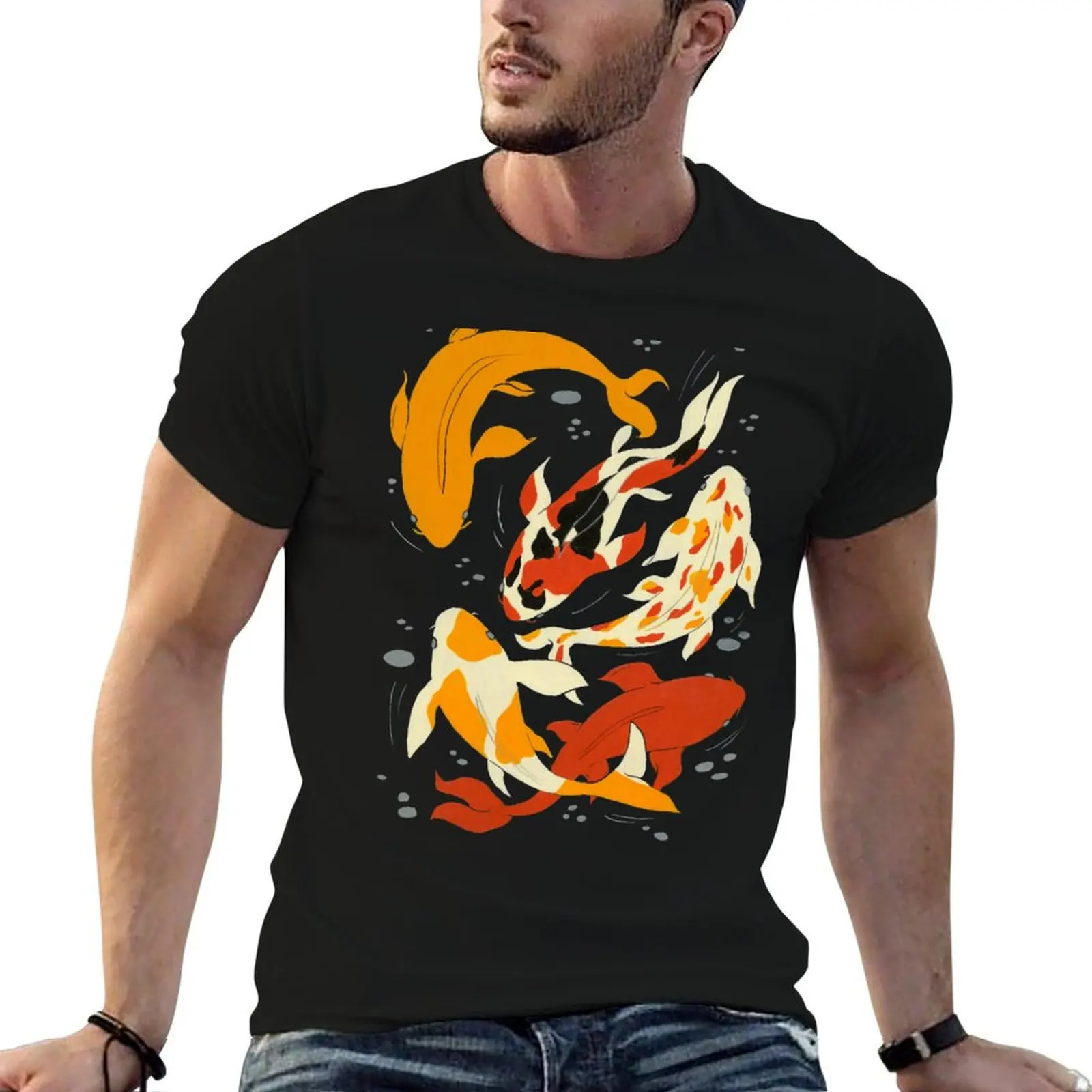 Koi in Black Water T-Shirt man t shirt designer essential t shirt t shirt personalised T-shirt
Koi in Black Water T-Shirt man t shirt designer essential t shirt t shirt personalised T-shirt