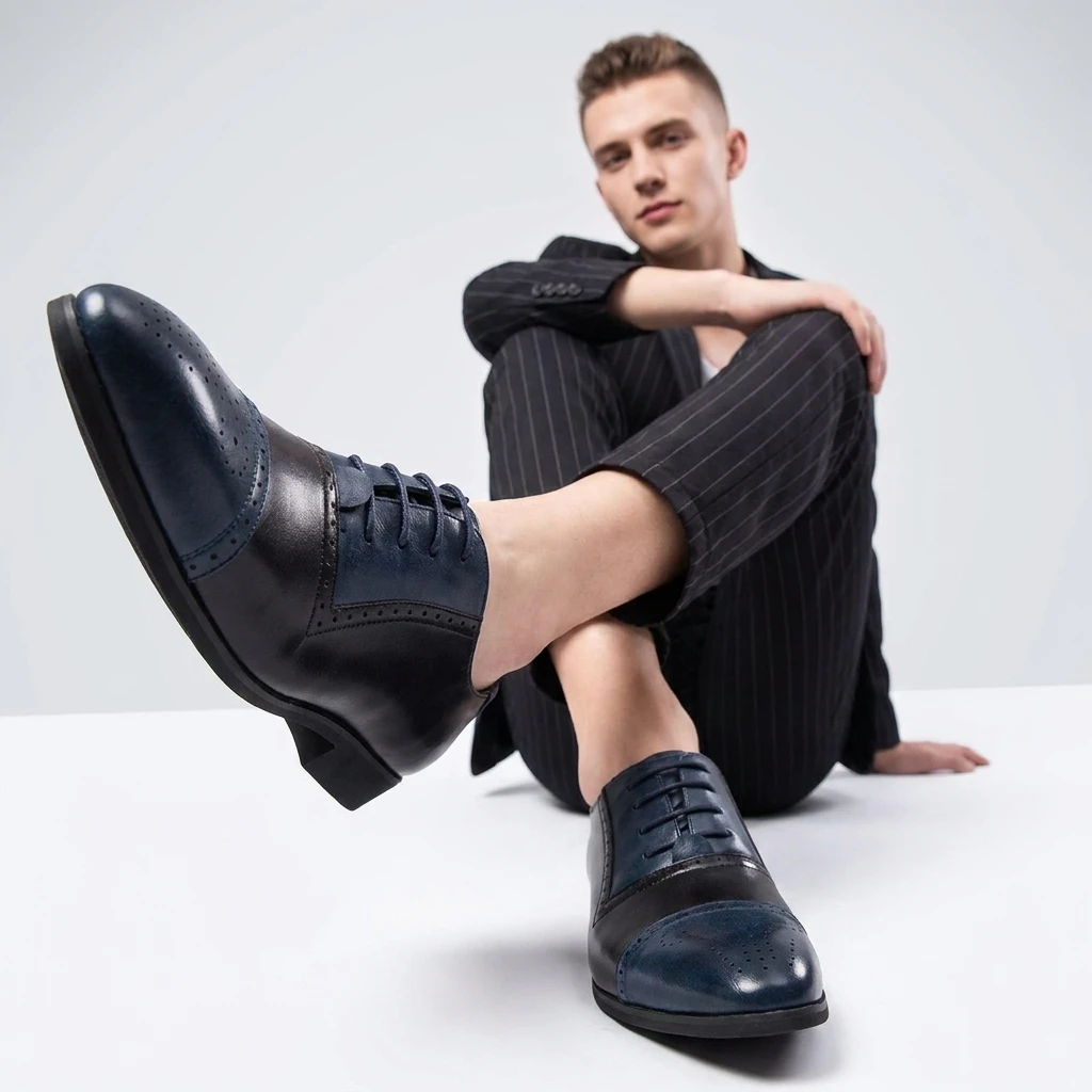 New Men Fashion Block Shoes PU Breathable Lace up Business Office Dress Shoes Italian Handmade Leather Shoe Size 38-48 Men Shoes
New Men Fashion Block Shoes PU Breathable Lace up Business Office Dress Shoes Italian Handmade Leather Shoe Size 38-48 Men Shoes