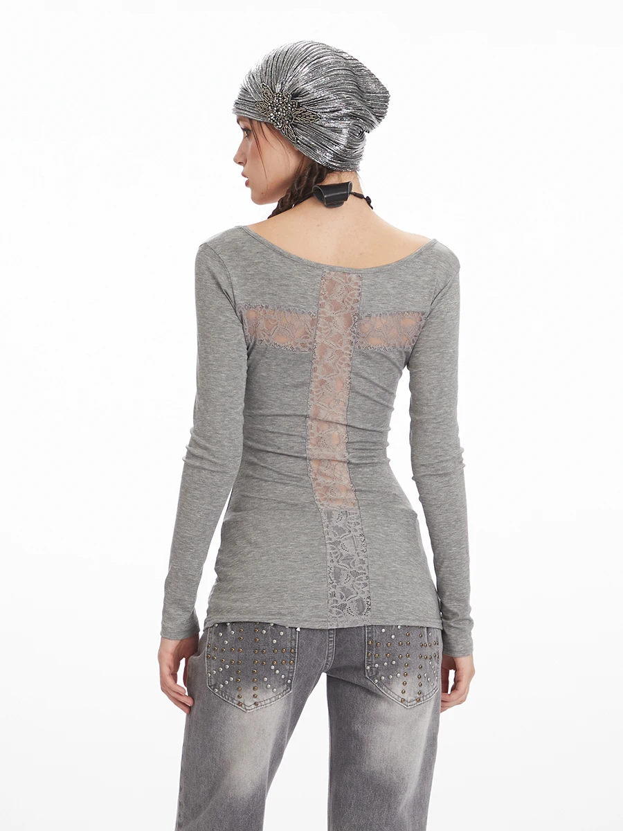 Cross Lace Elastic Womens Girl's Inner T-Shirts Patchwork Trends Tees Bodywear Fitness Long Sleeve Slim Fit Office Elegant Tops
Cross Lace Elastic Womens Girl's Inner T-Shirts Patchwork Trends Tees Bodywear Fitness Long Sleeve Slim Fit Office Elegant Tops