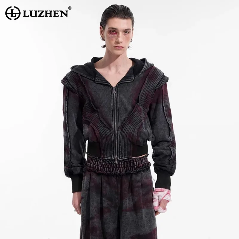 Мужская куртка LUZHEN JY6022: Новинка, Оригинальный винтажный дизайн с плиссировкой и эффектом тай-дай, стильная, высококачественная, люксовая, уличная одежда 2025 года
Мужская куртка LUZHEN JY6022: Новинка, Оригинальный винтажный дизайн с плиссировкой и эффектом тай-дай, стильная, высококачественная, люксовая, уличная одежда 2025 года