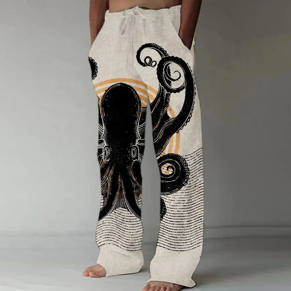 Summer Drawstring Men's Casual Pants Sun God Printed Men's Soft Linen Pants Mid Waist Pocket Pants Street Wear Pants Men
Summer Drawstring Men's Casual Pants Sun God Printed Men's Soft Linen Pants Mid Waist Pocket Pants Street Wear Pants Men