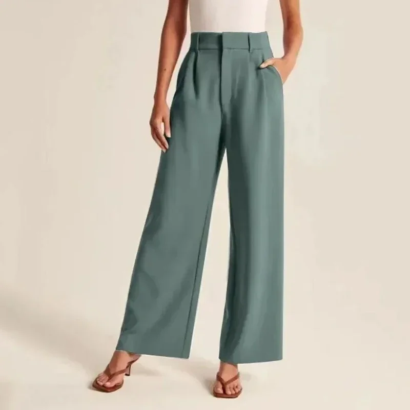 New Casual Simple Pockets Women Trousers 2023 Wide Leg Pants High Waist Streetwear Commuting Loose Suit Pant Women Clothes 30264
New Casual Simple Pockets Women Trousers 2023 Wide Leg Pants High Waist Streetwear Commuting Loose Suit Pant Women Clothes 30264