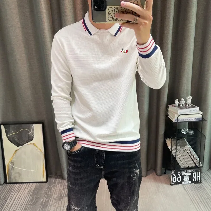 2025 Spring New Golf T-shirt Men's Golf Wear High Quality Polo Shirt Fake Two Items Casual Long Sleeves Top Men's Golf Clothes
2025 Spring New Golf T-shirt Men's Golf Wear High Quality Polo Shirt Fake Two Items Casual Long Sleeves Top Men's Golf Clothes