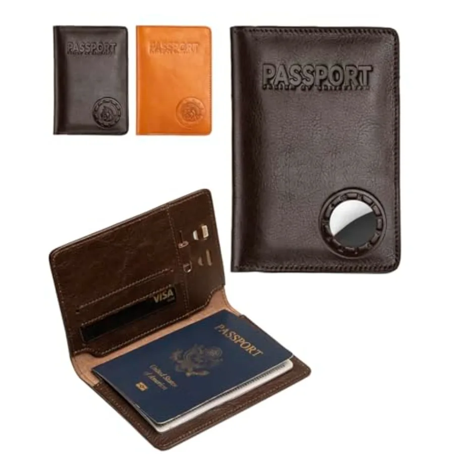 Passport Holder for Travel, Genuine Leather Passport Holder with AirTag Slot, RFID Passport Cover for Airport Essentials, Trave
Passport Holder for Travel, Genuine Leather Passport Holder with AirTag Slot, RFID Passport Cover for Airport Essentials, Trave